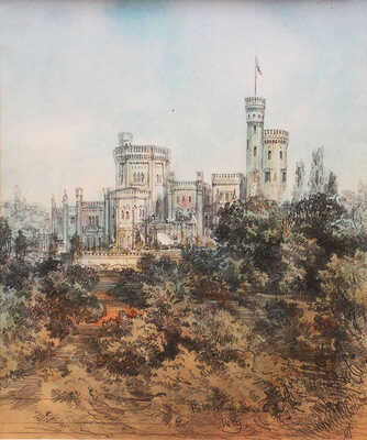 Шарлемань Адольф Иосифович. Пейзаж с замком 